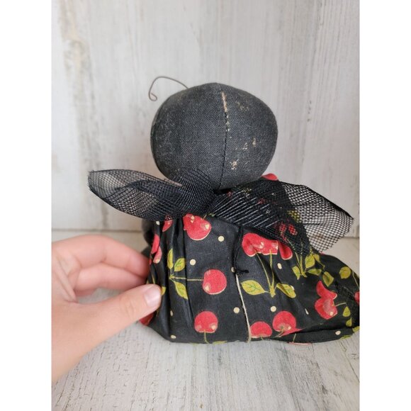 Pearsons Primitive lady bug vintage AS IS plush bug unique figure decor - Picture 8 of 9